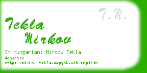tekla mirkov business card